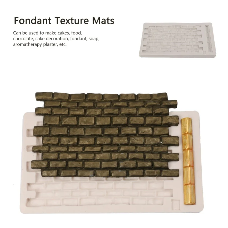 Fondant Texture Mats Reusable Easy Cleaning Convenient Demoulding Silicone Material Soft DIY Embossing Mold