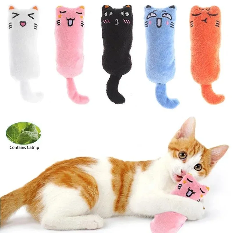 Pet Toy Rustle Sound Catnip Toy Cat Supplies Pet Cute Cat Toys Kitten Teeth Grinding Cat Plush Thumb Pillow Pet Products Gatos