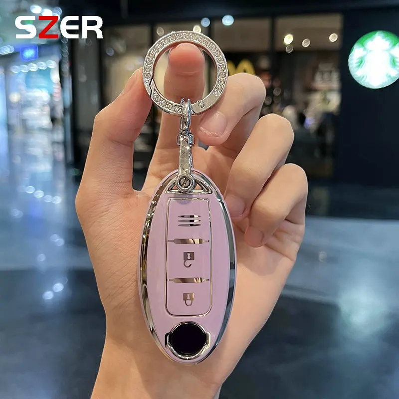 TPU Car Key Case Cover Shell For Nissan Qashqai X-Trail Versa Maxima Altima Rogue Murano Juke Tiida Infiniti FX35 QX60 Accessory