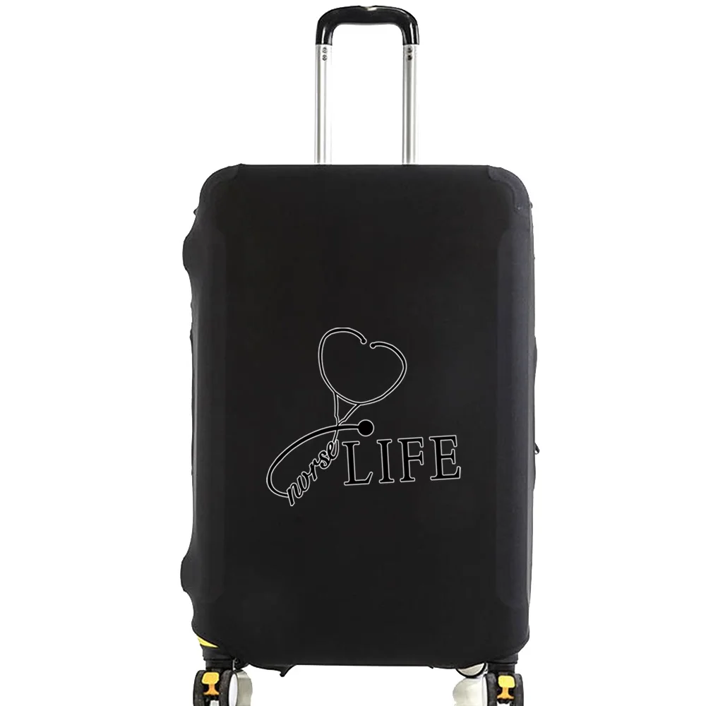 Elasticity Travel Luggage Cover for 18-32 Inch Nurse Print Traveling Essentials Accessories Trolley Protective Suitcase Case