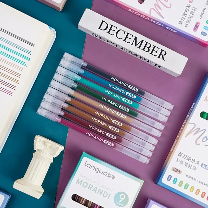 

9 шт. винтажная цветная ручка-хайлайтер Molandi большой емкости DIY художественная ручка для рисования граффити школьные канцелярские принадлежности Kawaii