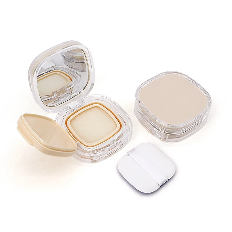 Portable Cosmetic Makeup Case Container With Powder Sponge Mirror 15g Empty Air Cushion Puff Box For Bb Cream Foundation Diy