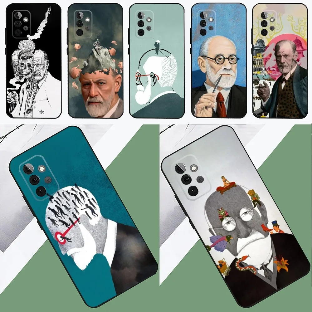 

S-Sigmund psychoanalysis Freud Phone Case For SamsungS24,23,22,21,S20 ,Pro10,S30Plus,S9,20lite Ultra Black Cover