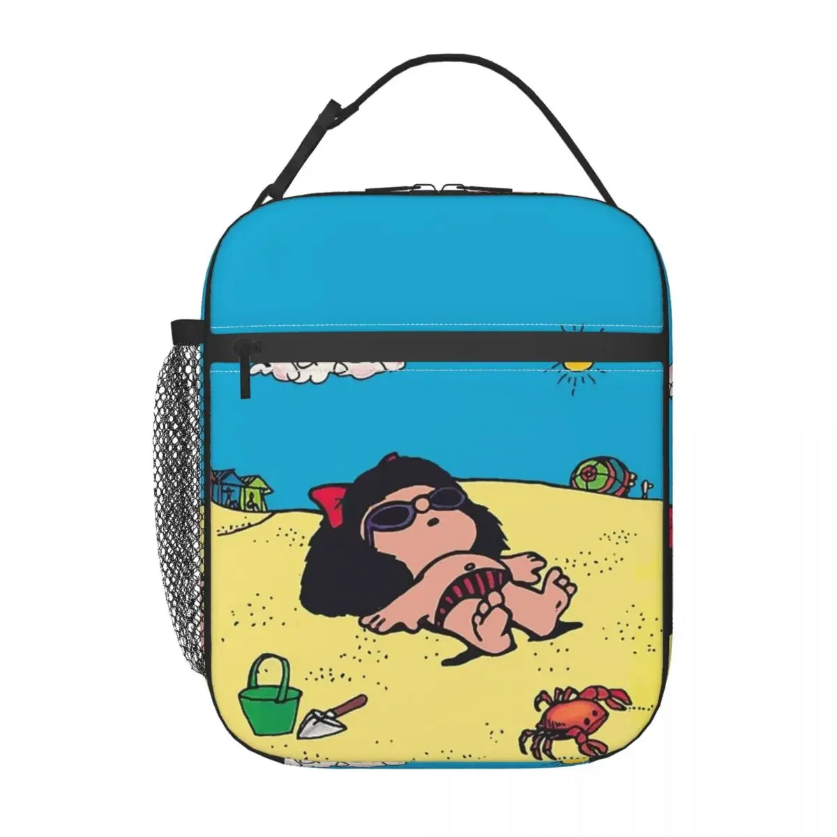 

Mafalda On The Beach термоизолированные сумки для обеда для офиса, сумка для еды, мужская и женская термохолодильник, ланч-бокс