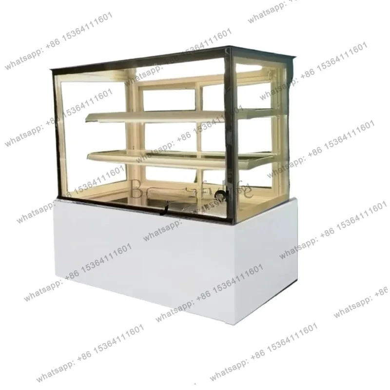 Noodle Bun Heating Cabinet Hamburger Chestnut Milk Drink Display Cabinet Made of Glass