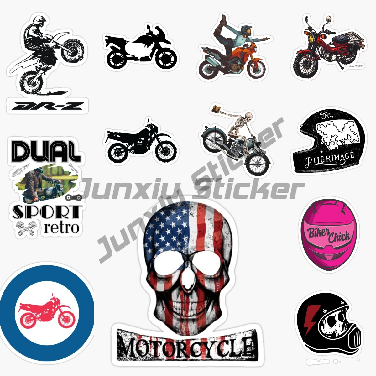 Adventure MOTORCYCLE Cool Van, Camper, Caravan Self Adhesive Decal Accessories