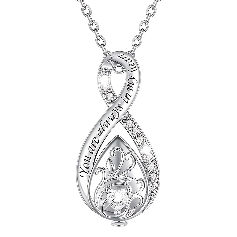 1PCS Urn Necklace for Ashes for Women  Infinity Cremation Jewelry for Women - Ashes Keepsake Pendant Memorial Jewelry Gifts for