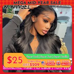 Wow Angel 250 % Dichte 13 x 6 HD Lace Front Perücken Körperwelle Melt Skins 13 x 4 HD Lace Full Frontal Perücke Echthaarperücken vorgezupft
