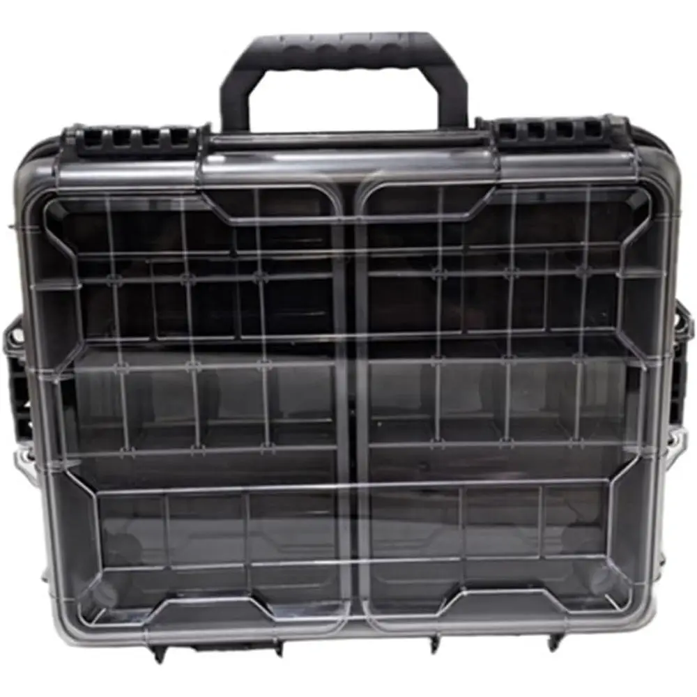 

Коробка для снастей, водонепроницаемая портативная коробка для хранения рыболовных снастей, плавающая герметичная коробка для приманок для аксессуаров-черный-36x32x19 см