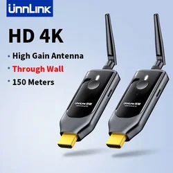 Unnlink 4K HDMI Wireless Transmitter Receiver Extender 150M HDMI Video Dongle Camera Laptop PC to TV Mirror Adapter