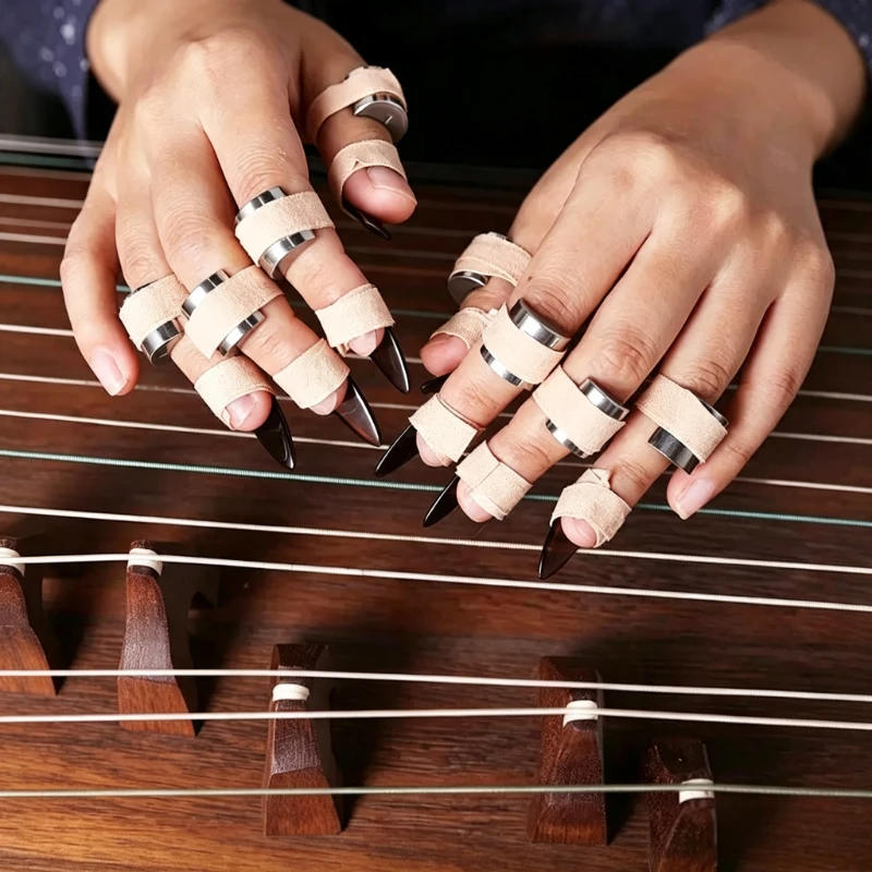 Guzheng Finger Weight Device Guzheng Correct Hand Shape Finger Strength Training Stainless Steel Guzhengs Instrument Accessories