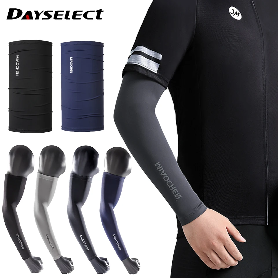 UPF50+ Cooling Arm Sleeves Breathable Mask Stretchy Comfortable Lightweight UV Protection Summer Sports Running Hiking Cycling