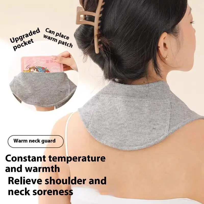 All-Season Scarf Soft Comfortable Warm Scarf For Men Women Neck Wrap Breathable Quick-Drying Neck Warmer With Pocket
