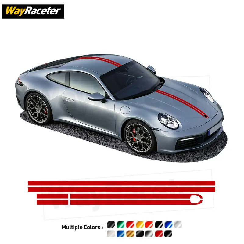 

Виниловая наклейка из углеродного волокна, крышка двигателя, крыша, багажник, наклейка для Porsche Taycan Panamera 911 992 991 718, Boxster Cayman Macan