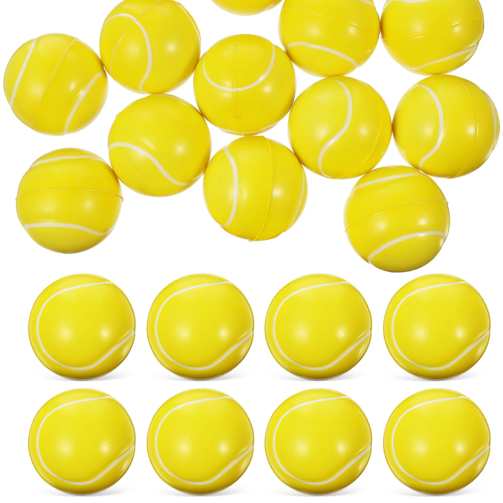 16 Pcs Foam Sports Ball Toys Squeeze Aldult Balls Pu Plaything Child Stress Party Favors