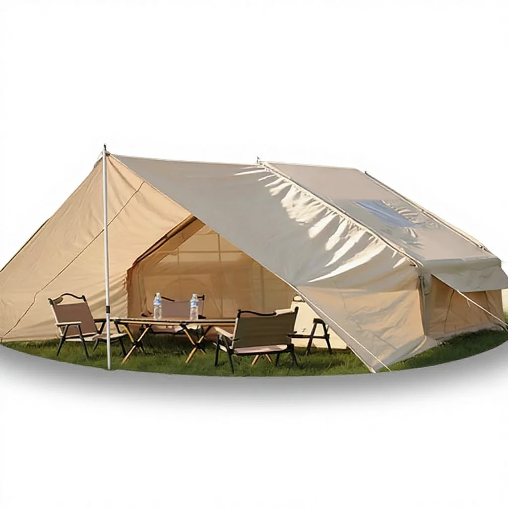 *forDurable Waterproof Portable Inflatable Camping Tent Quick Setup 3-4 Person Capacity UV-Resistant Four-Season One Bedroom
