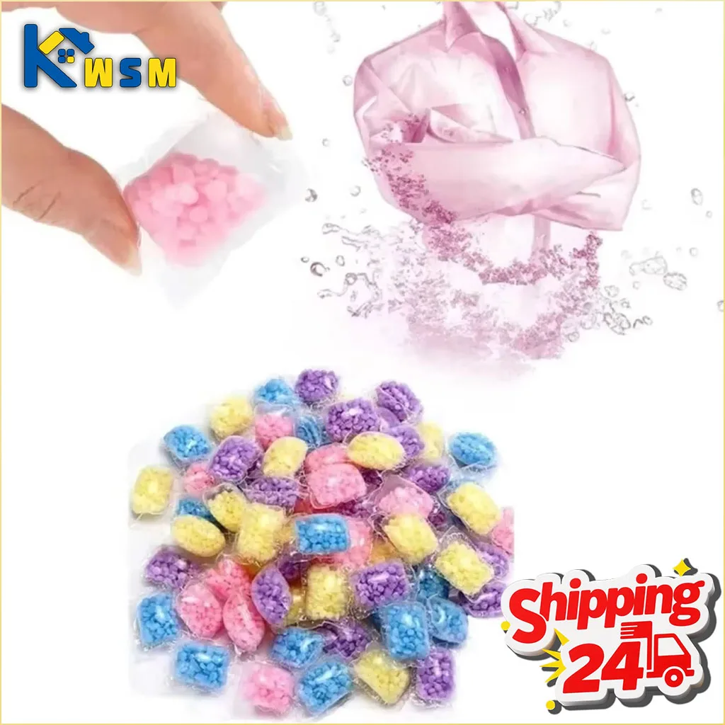 10-80PCS Water Soluble Laundry Scent Booster Beads Long Lasting Fragrance Pearls for Clothes Towels Bedding Fresh Clean