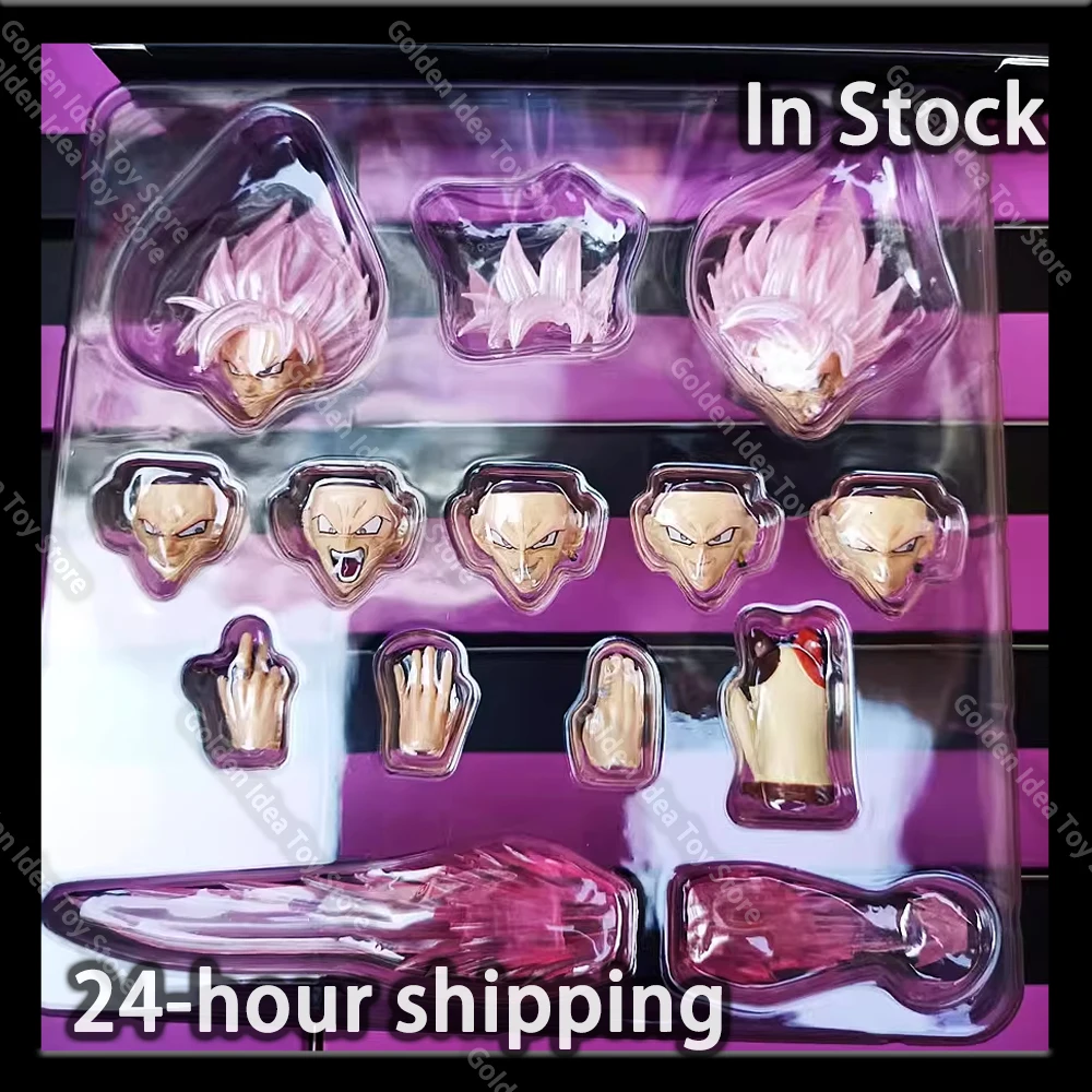 En Stock DL CUSTOM SHF Super Saiyan Rose Son Goku Dragon Ball Z Black Zamasu Accesorios para la Cabeza Figura de Acción Modelo de Anime Juguete de Regalo