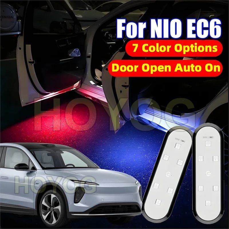 Fit for NIO EC6 2020-2026 LED Car Door Courtesy Light with a Magnetic Sensor and Easy Stick-On Installation
