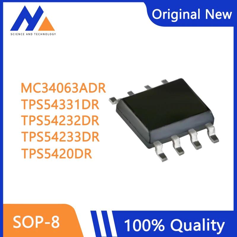 10PCS M34063A MC34063ADR 54331 TPS5433DR 54232 TPS54232DR 54233 TPS54233DR TPS5420DR SOP-8