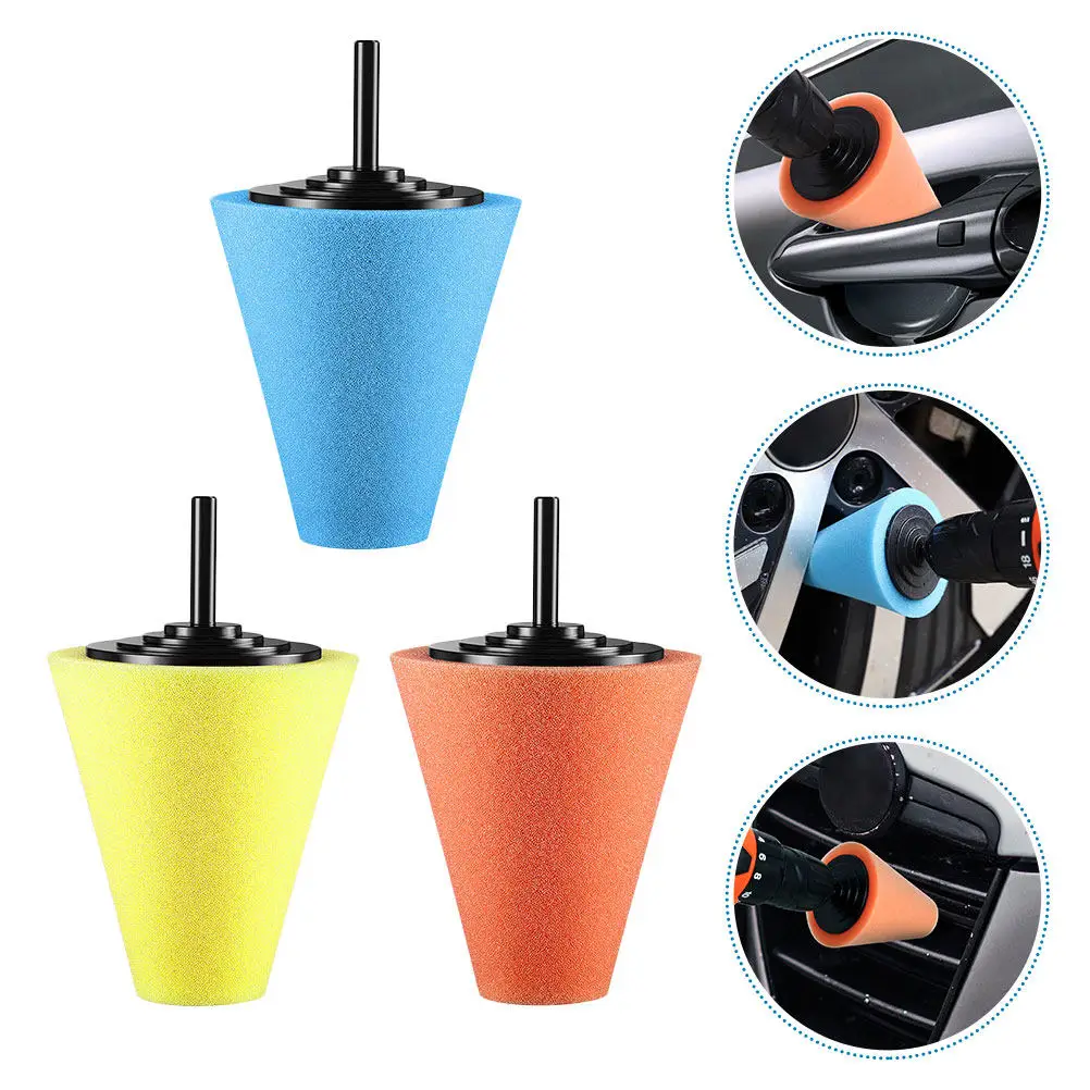 

6 Pcs Buffing Wheel for Drill Car Kit Buffer Detailing Pads Polisher Attachment