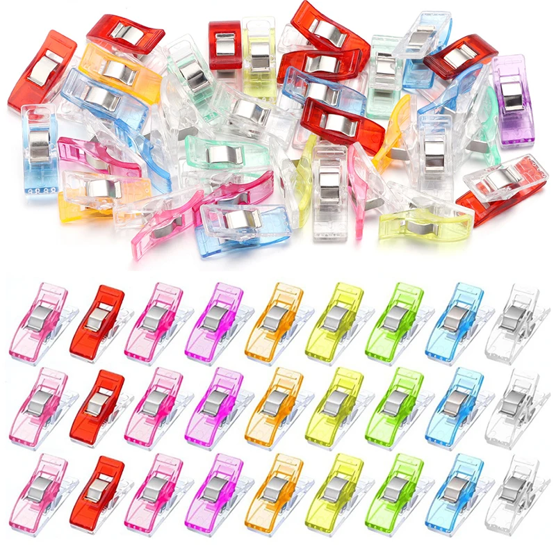 24-48PCS Colorful Quilting Clips Multifunction Edge Quilting Clip Papers File Sorting Photo Decoration Clips Home Office Use ZYF