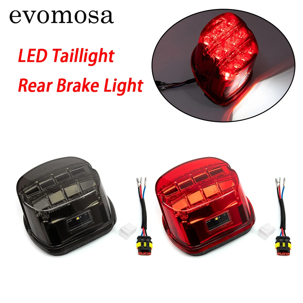 

Motorcycle LED Brake Tail Light License Plate Lamp For Harley Sportster 883 1200 XL Touring Road Electra Glide FLHT FLHTCI Dyna