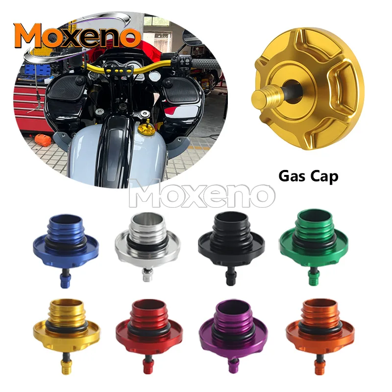 Harley Universal Gas Tank Cap CNC Aluminum Brand New Multiple Colors Direct Mount Using Stock Parts For All Female Thread Tanks