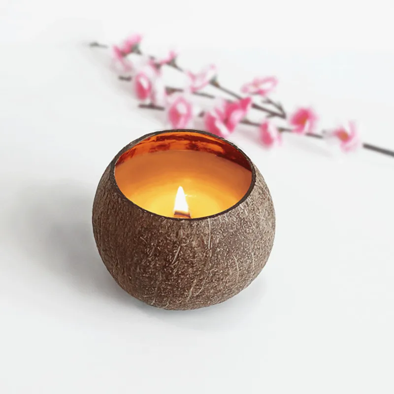 Natural Coconut Candle Bowl Retro Coconut Bowl Candle Maker