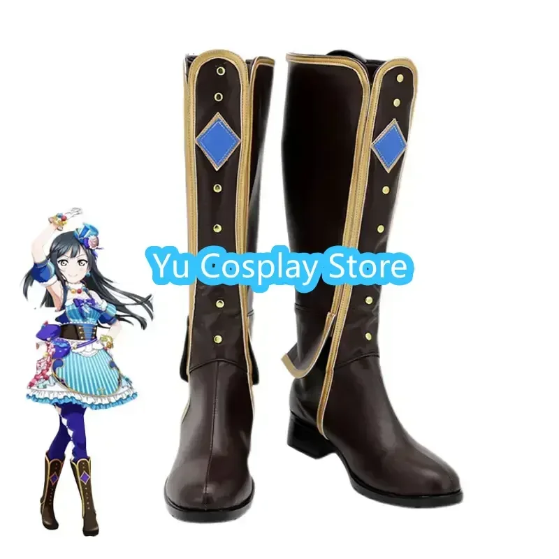 

Yu-Cosplay AZUNA Yuki Setsuna Обувь для косплея Love Live Nijigasaki Сапоги для средней школы Хэллоуин Карнавальный реквизит Обувь из искусственной кожи на заказ