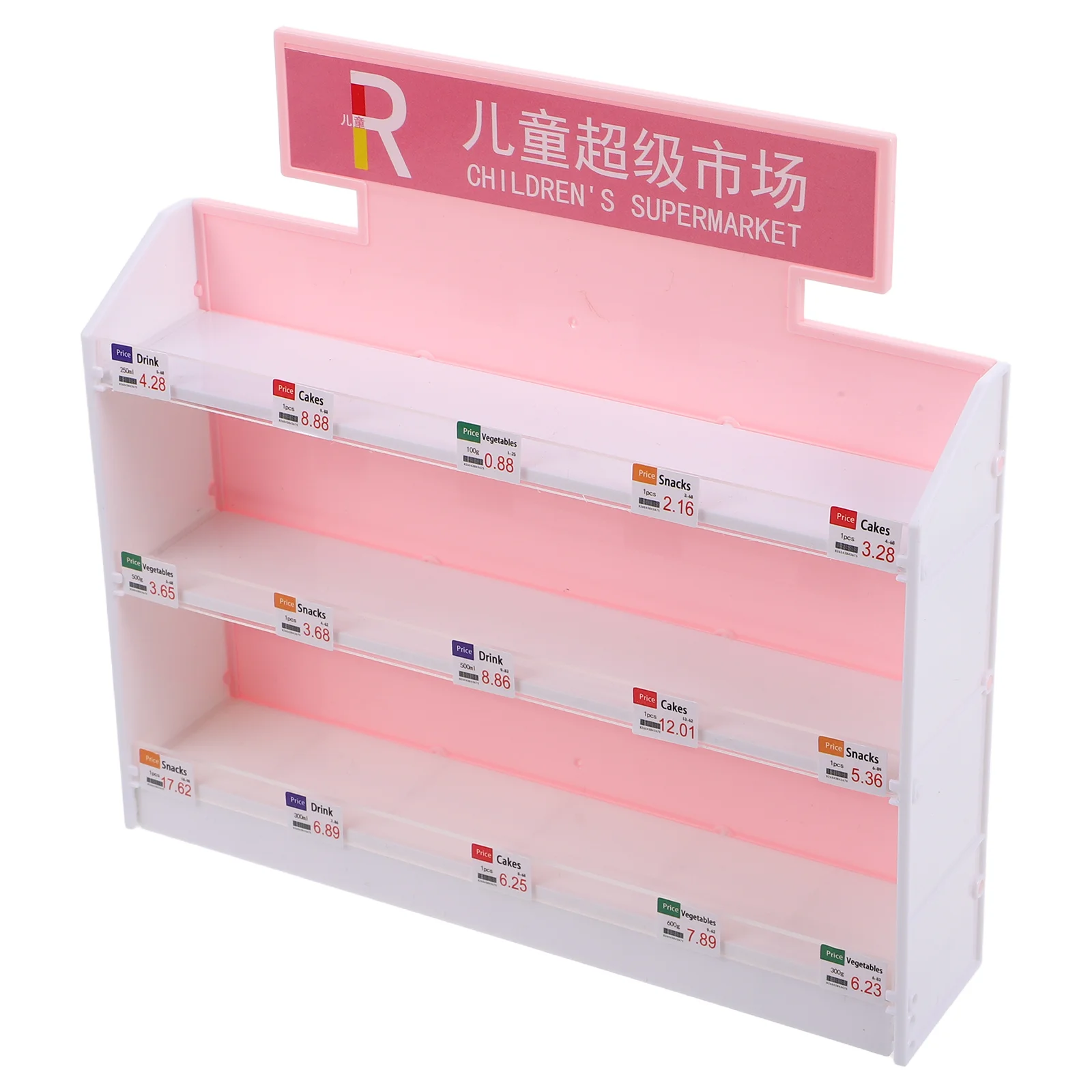 Toy Room Miniature Food and Toys Supermarket Shelf Plastic House Furniture