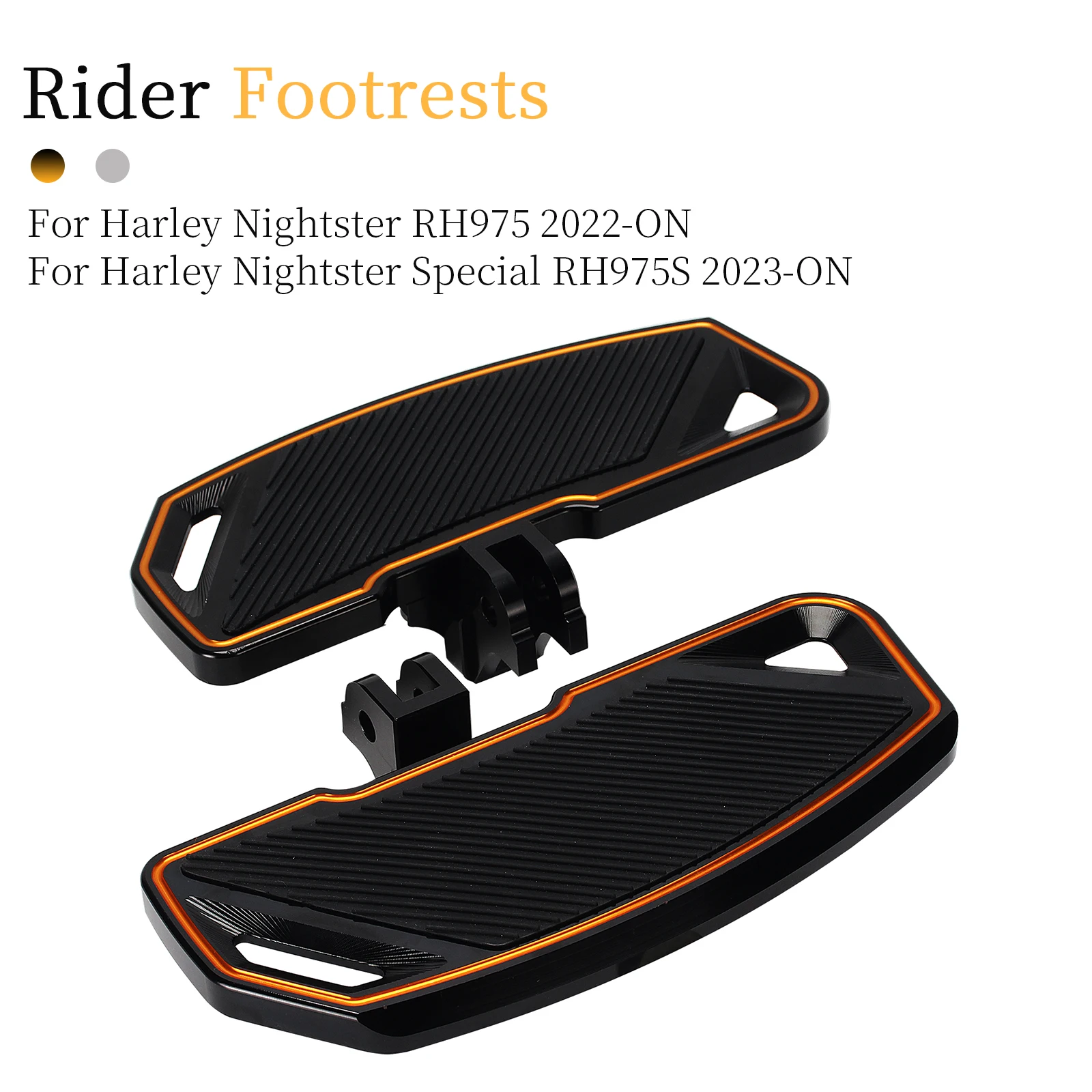 

Front Footrests For Harley Nightster RH975 2022-ON Nightster Special RH975S 2023+ Motorcycle Wide Foot Pedal Foot pegs Aluminum