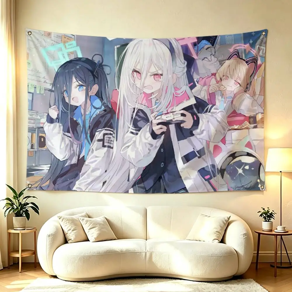 Anime B-Blue A-Archive Flag Suitable For Party Club Outdoor Interior Wall Decoration Banner Fans Gift