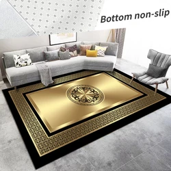 Luxury Living Room Carpet Decoration Home Golden Carpets Large Size Sofa Area Rug Hotel Hall Floor Mat Soft Anti-slip Washable