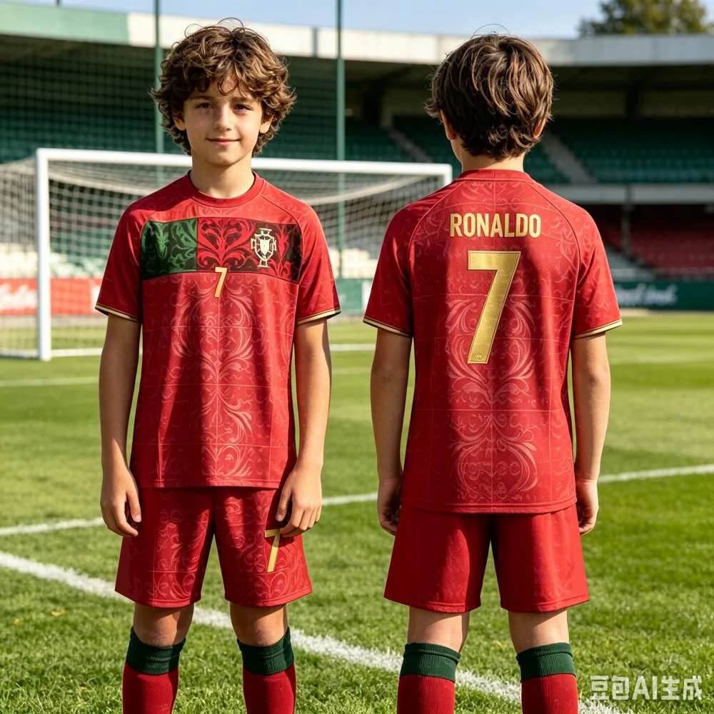 Cristiano Commemorative Edition Jersey T-Shirt Short Portugal Team Men's and Women's Kids Sports and Casual Summer Set