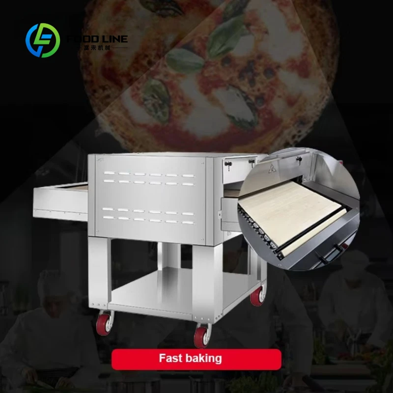 

Конвейерная печь для пиццы с быстрой готовкой за 90 секунд, 450 ℃ Каменная лента для оборудования для выпечки питы и наана, изготовленная на заказ