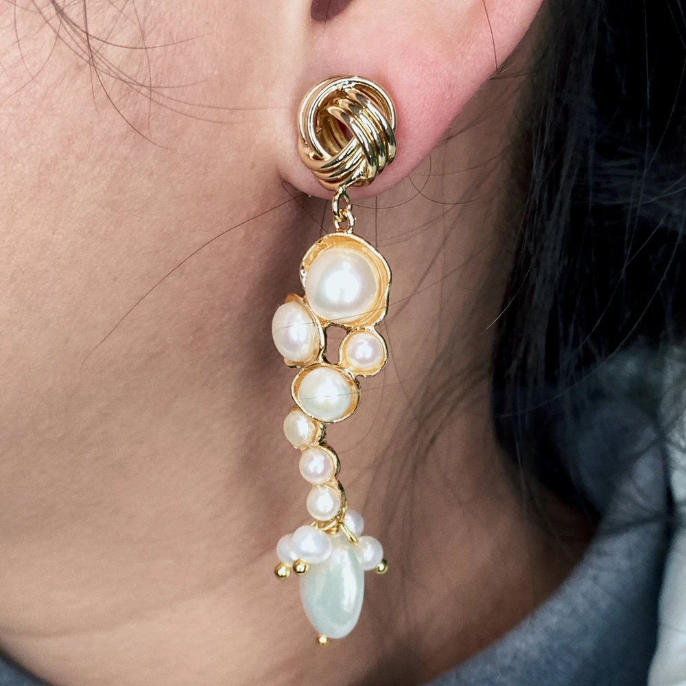 Orecchini CLIP ON Goccia Hammered Coin In Metallo Dorato - Boho Per Orecchie Non Forate