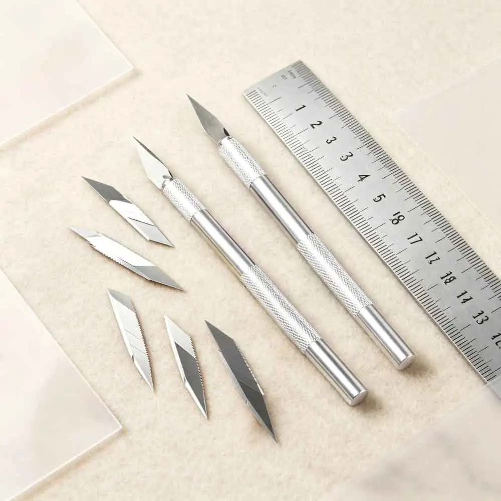 10 adet Exacto bıçak renkli zanaat bıçağı seti, keskin Exacto bıçak seti, DIY, sanat, kesme, oyma için hassas hobi bıçağı,