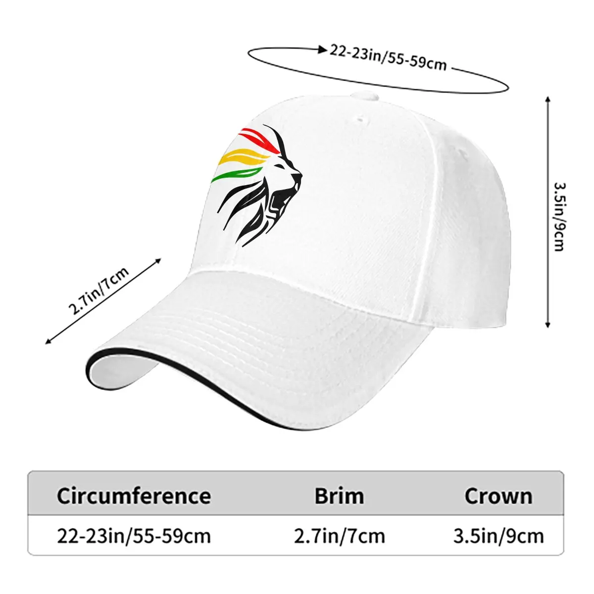 Rasta Lion Men Baseball Caps Peaked Cap Sun Shade Cycling Hat Rasta Lion Of Judah Rastafari