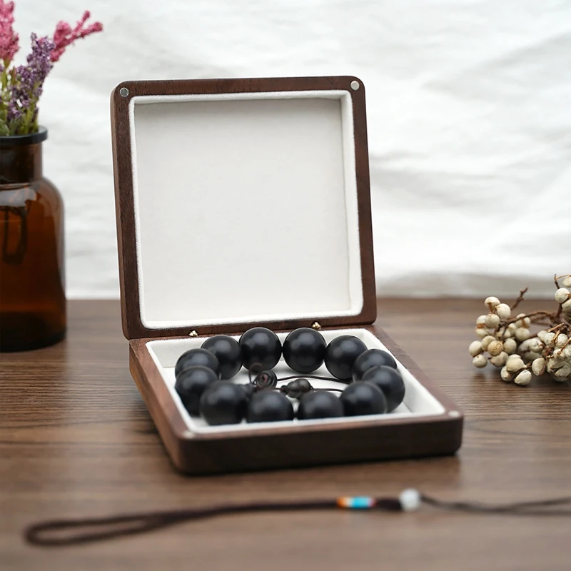 Wood Jewelry Box Organizer Keepsake Storage Collection Art Treasure Memory Box for Ring Bracelet Watch Necklace Earring