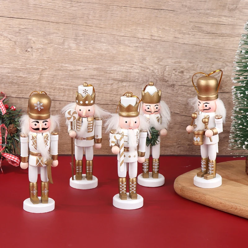 

1Pc 12CM Nutcracker Puppet Soldier Pendant Christmas Decoration Mini Cartoons Soldiers Doll Desktop Ornament Home Decor