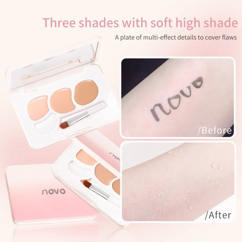 3色コンシーラー、ウォータープルーフコンシーラー、完璧なコンシーラー効果、プロ仕様メイクアップコンシーラー