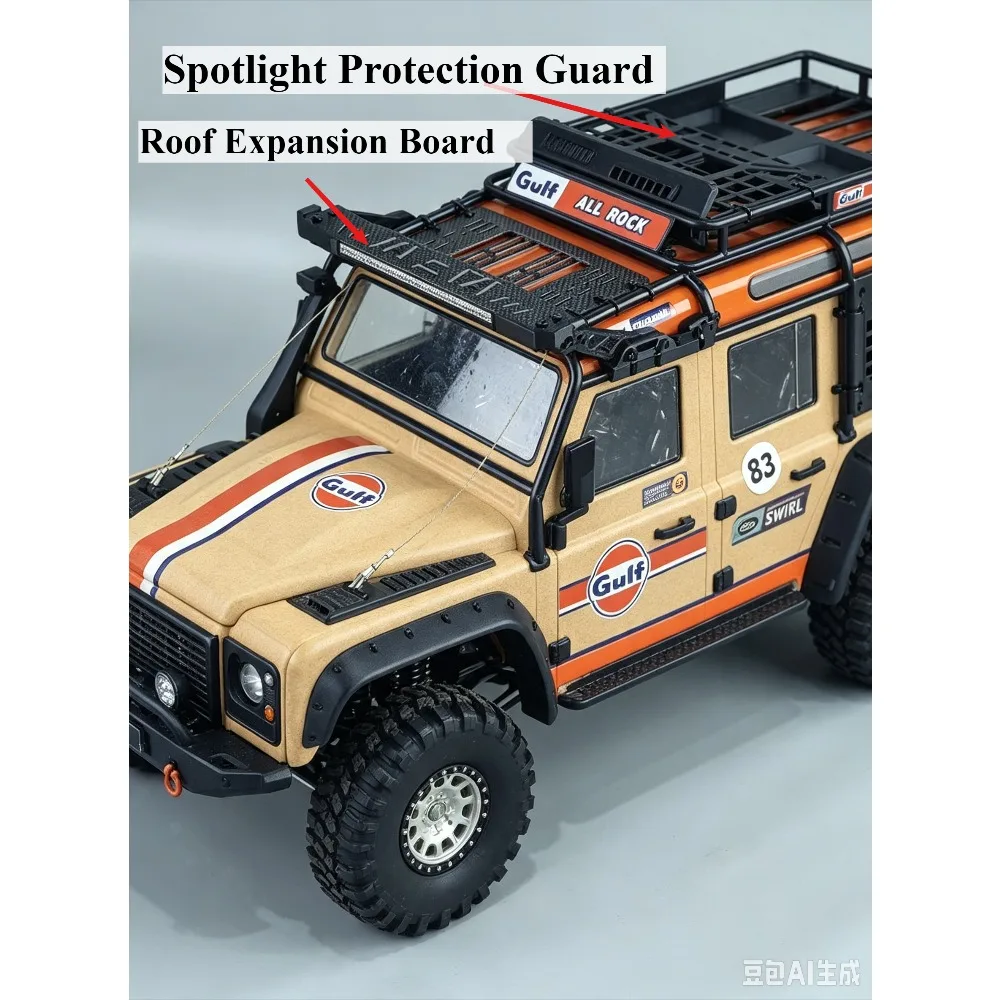 RC Crawler Upgrade Parts Spotlight Protection Guard Customized For MJX H8H 1/8 RC Offroad Car No-Damage Installation Accessory