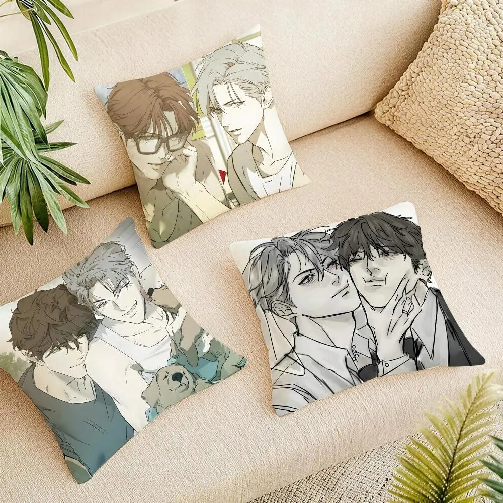 YaOi Anime N-Nerd Project Cushion Cover Linen Square Pillow Case Naturally Durable Hypoallergenic Gentle On Sensitive Skin