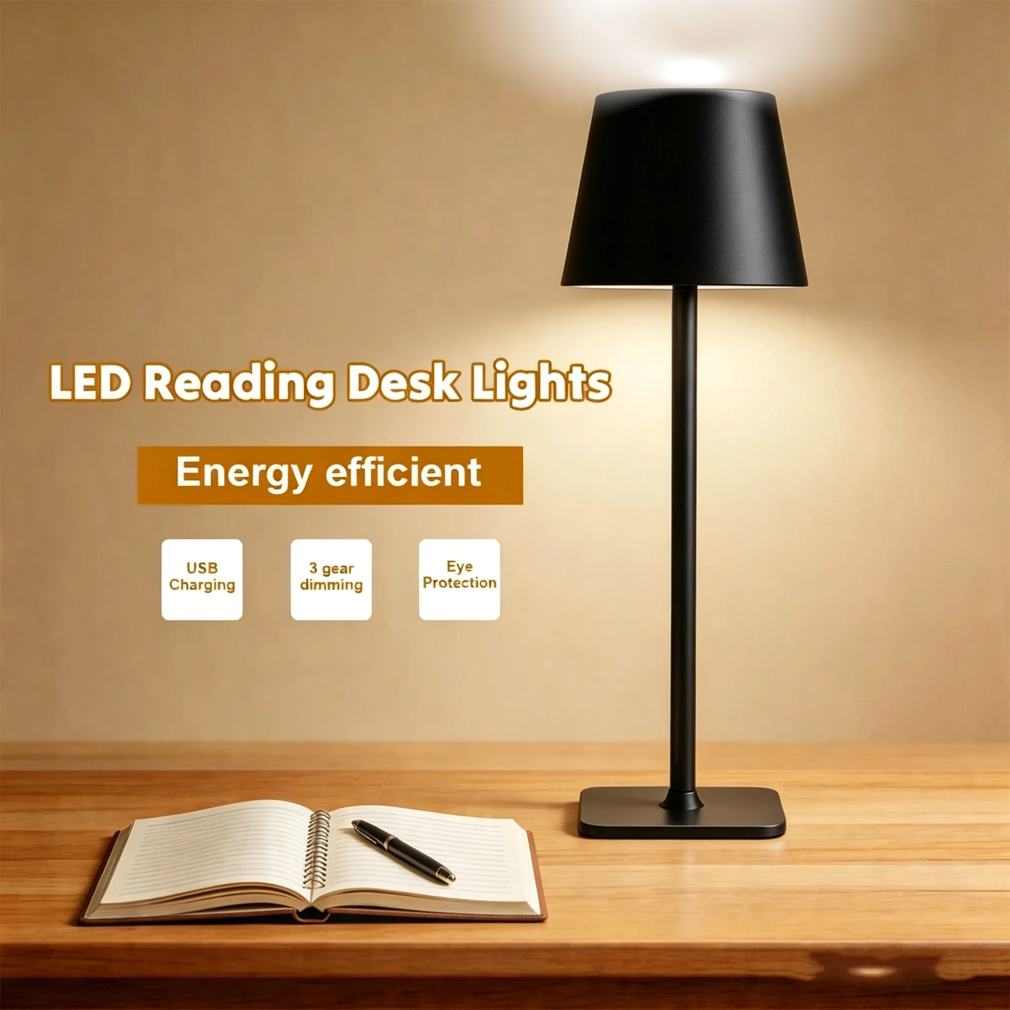 

Светодиодная настольная лампа для учебы и чтения, с USB-зарядкой, регулируемая, сенсорная, для защиты глаз, ночник для спальни, прикроватная лампа для бережного ухода за глазами