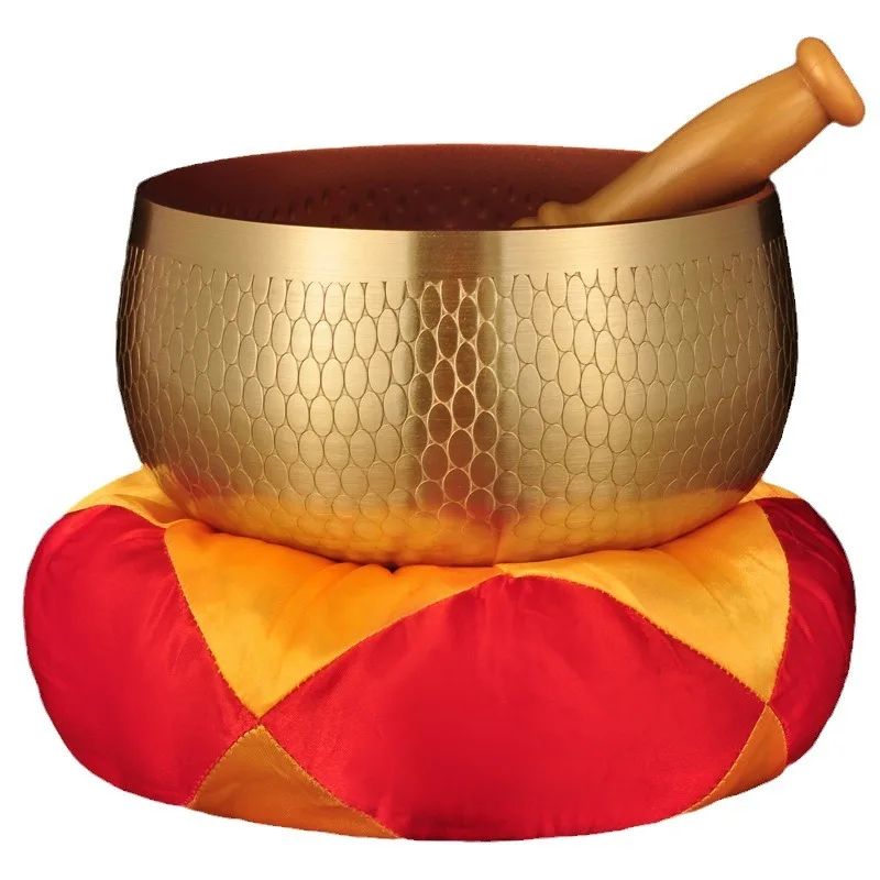 New Style Tibetan Singing Bowl Sound Copper Bowl Meditation Bowl Unique Gift Helpful for Meditation Yoga Stress Relief