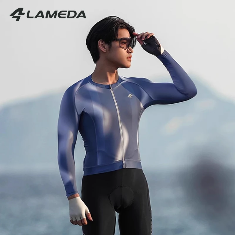 Lameda Men's Spring Long Sleeve Uv Protect Cycling Jersey Mountain Road Bike Shirt Biking Sports Clothing For Mtb Ride