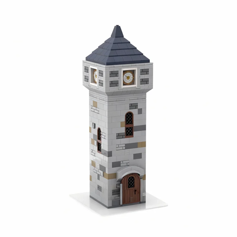 

NEW 845PCS MOC Street View Clocktower Model Bricks Architecture DIY Assembly Display Home Decor Gift Collectible Blocks