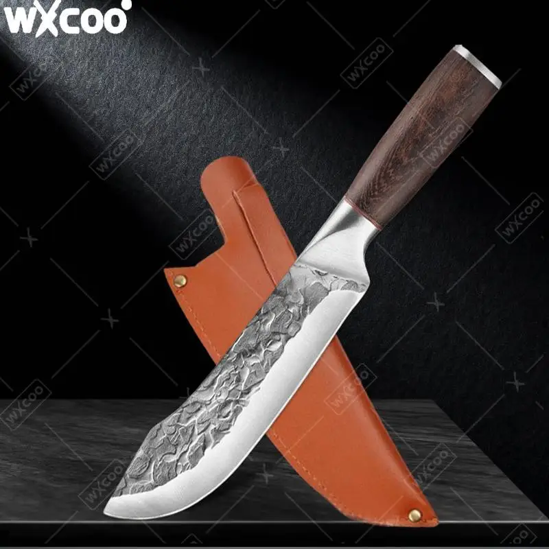 Handgeschmiedetes Ausbeinfiletmesser, professionelles Metzger-Schlachtmesser, Küchenzubehör aus Edelstahl, Küchenmesser mit Holzgriff