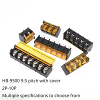 5pcs/lot HB9500 Terminal Block 9.5mm Connector Covered Barrier Type 2p/3/4/5/6/7/8/9/10P